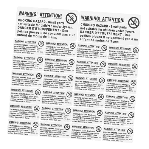WRITWAA 200 Stück Warnaufkleber Selbstklebend Choking Warning Labels für Jahren Schutz vor Erstickungsgefahr Sicherheitsetiketten für Kleinteile von WRITWAA