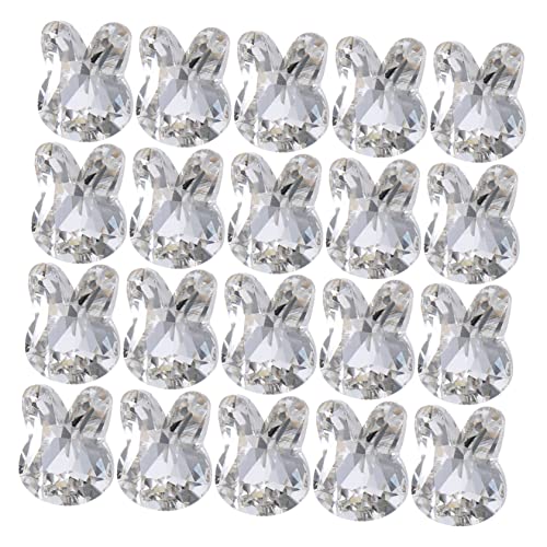WRITWAA 20Stücke Kaninchen Nail Art Strassornamente Niedliche Cartoon Nagelverzierungen Für Zuhause Und Nagelsalons Für Maniküren von WRITWAA