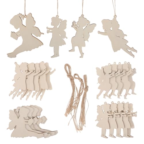 WRITWAA 24 Sets Holzfeen-Ausschnitte: Unfertige hölzerne Babyfee, Kinderbasteln, Malen, Verzierung, Hängeornamente für DIY-Tags, Sommer, Zuhause, Urlaub, Party-Dekoration WRITWAA 24 Sets Holzfeen-Ausschnitte: Unfertige hölzerne Babyfee, Kinderbasteln, Malen, Verzierung, Hängeornamente für DIY-Tags, Sommer, Zuhause, Urlaub, Party-Dekoration von WRITWAA