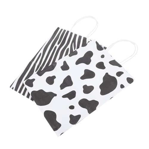 WRITWAA 24 Stück Geschenktüte aus Papier Zebra-Papiertüte Partytaschen Snacks Verpackung Papiertüten Bäckerei Paketbeutel Aufbewahrungsbeutel aus Papier Weiß von WRITWAA