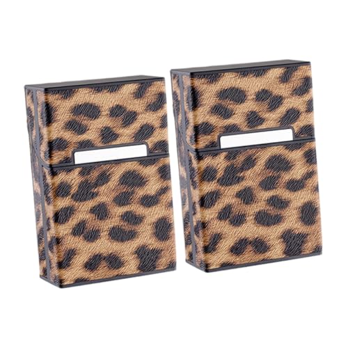 WRITWAA 2Stücke Zigarettenetui Hülle mit Magnetverschluss Zigarettenschachtelschutz Klappbare Abdeckung im Leoparden Design für Männer und Damen WRITWAA 2Stücke Zigarettenetui Hülle mit Magnetverschluss Zigarettenschachtelschutz Klappbare Abdeckung im Leoparden Design für Männer und Damen von WRITWAA