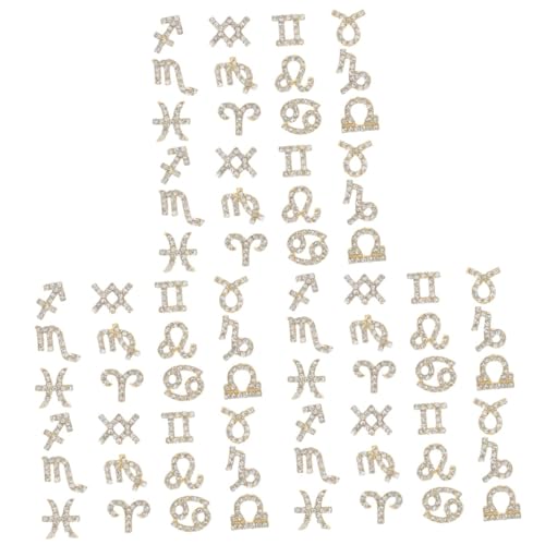 WRITWAA 3 Sätze Charms Mit Nageldekorationen Für Nail Art Verschiedene Designs Für Diy Nagelkunst Goldfarbe Für Persönlichen Und Professionellen Gebrauch 24 Stück * 3 von WRITWAA