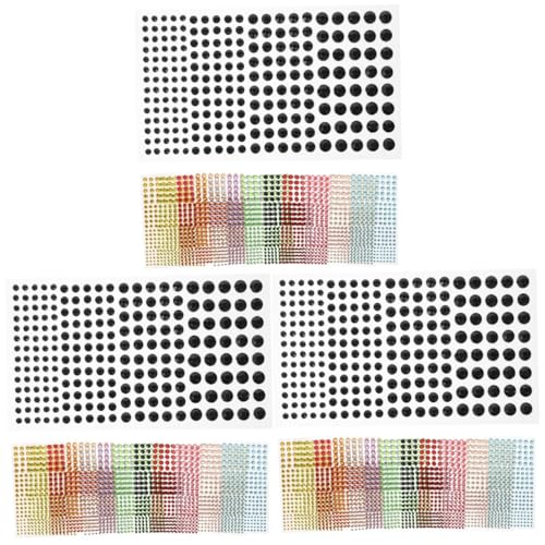WRITWAA 3 Sätze Diamantaufkleber Basteln Rave Festival Klebstoff Uv Gesicht Machen Reize Edelsteine Bastel-strasssteine ​​zum Aufkleben Körperschmuck Haarschmuck Acryl 12 Blätter * 3 von WRITWAA
