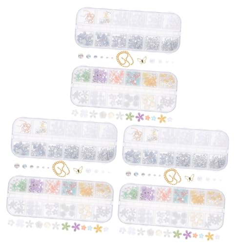 WRITWAA 3 Sätze Nageldekor Charms Maniküre Dekore Für Mädchen Mini Hallo Nagelkunst Edelsteine Dekorationsset Für Nägel Süße Strasssteine Nagelkunstzubehör Damen 2Boxen*3 von WRITWAA