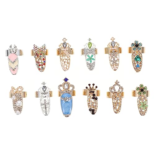 WRITWAA 3 Sätze Nagelset Ring Bescherung Weihnachten Geldgeschenke Weihnachten Zubehörteil Fring Ringe Für Frauen Fingernagel Klaue Nail-art-ring Nagelkunst-anhänger Kristall 12 Stück * 3 WRITWAA 3 Sätze Nagelset Ring Bescherung Weihnachten Geldgeschenke Weihnachten Zubehörteil Fring Ringe Für Frauen Fingernagel Klaue Nail-art-ring Nagelkunst-anhänger Kristall 12 Stück * 3 von WRITWAA