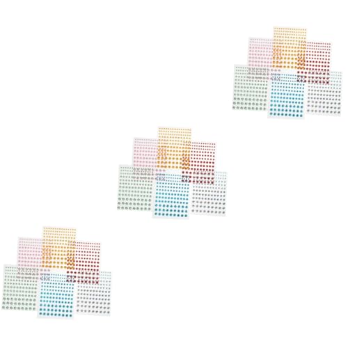 WRITWAA 3 Sätze Strass-aufkleber Strasssteine Gesicht Hochzeitsdeko Wedding Decoration Rhinestone Entzückende Edelsteinaufkleber Edelsteine ​​zum Basteln Strass-kunststoff 6 Blätter * 3 von WRITWAA