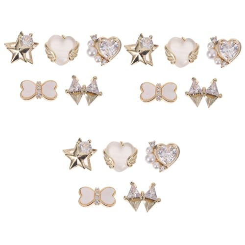 WRITWAA 3 Sätze Teiliges Dekorative Patch Ornamente Metallische Zirkonia Perlen Und Schleifen Für Diy Maniküre Und Nail Art Zubehör 5 Stücke * 3 WRITWAA 3 Sätze Teiliges Dekorative Patch Ornamente Metallische Zirkonia Perlen Und Schleifen Für Diy Maniküre Und Nail Art Zubehör 5 Stücke * 3 von WRITWAA