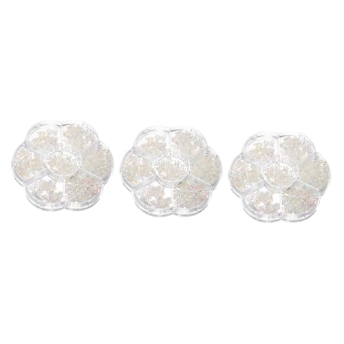 WRITWAA 3 Schachteln Schleifen Nagel Charms Nägel Edelstein Lack Strasssteine Juwelen Dekoration Nageldekor Maniküre Ornamente Nagel Charms Charms Nagelschleifen Nagel von WRITWAA