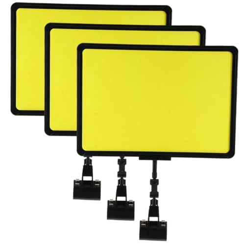 WRITWAA 3 Stück Teiliges Preisschild aufsteller mit Clip Vertikaler Preisschildhalter für Supermarkt Werbefreundlicher Display ständer aus Robustem Material Geeignet für Obstladen Büro von WRITWAA