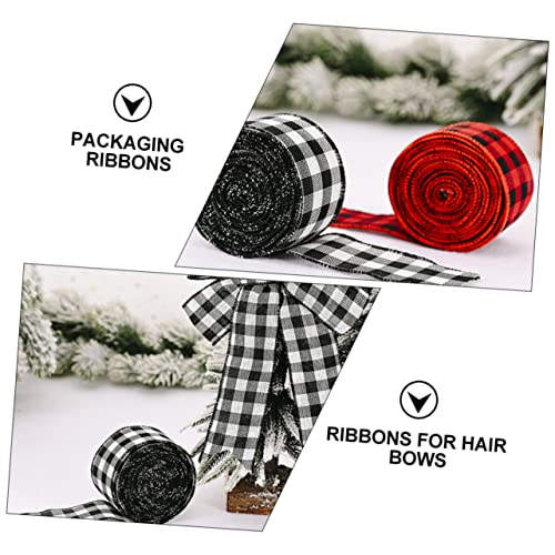 WRITWAA 3 Stück Weihnachtsdeko Schleifenband Teiliges Schwarz Rot Kariert Geschenkband für DIY Basteln Dekoratives Band für Verpackung und Festliche Weihnachtsbaumdekoration WRITWAA 3 Stück Weihnachtsdeko Schleifenband Teiliges Schwarz Rot Kariert Geschenkband für DIY Basteln Dekoratives Band für Verpackung und Festliche Weihnachtsbaumdekoration von WRITWAA