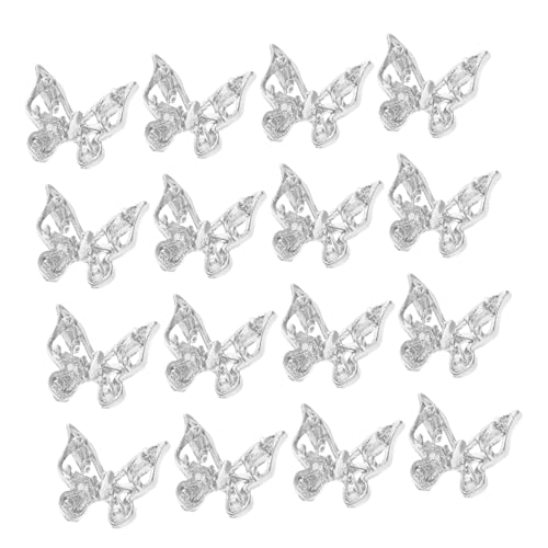 WRITWAA 30 Stück Nagelkunst Dreidimensionaler Diamantschmuck Nagel Schmetterlingsanhänger Schmetterling Für Nägel Blumen Nagelanhänger Schleifen Nagelanhänger Schleifen von WRITWAA