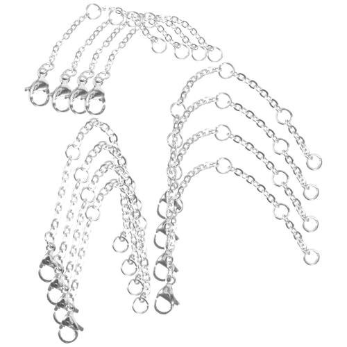 WRITWAA 30 Stück Teiliges Edelstahl Kettenverlängerungs Robusten Karabinerverschlüssen Silberne Schmuckverlängerungen für DIY Halsketten und Armbänder Einfaches Anbringen für WRITWAA 30 Stück Teiliges Edelstahl Kettenverlängerungs Robusten Karabinerverschlüssen Silberne Schmuckverlängerungen für DIY Halsketten und Armbänder Einfaches Anbringen für von WRITWAA