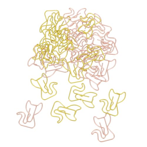 WRITWAA 30 Stück Teiliges Kreative Metall büroklammern in Katzenform Niedliche Cartoon lesezeichen aus Robustem Eisen Sichere Glatte Kanten Vielseitig für Büro Schule und Zuhause Modische von WRITWAA