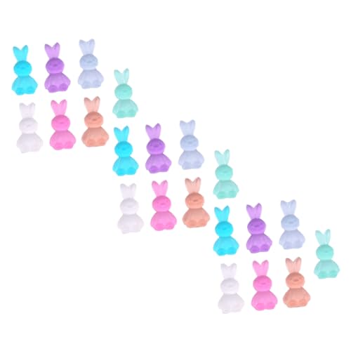 WRITWAA 30Stücke Kaninchen Nail Art DIY Dekorationsset Cartoon Gelee Nagelornamente Für Nagelkunst Farbenfroh Für Kaninchennageldekor von WRITWAA