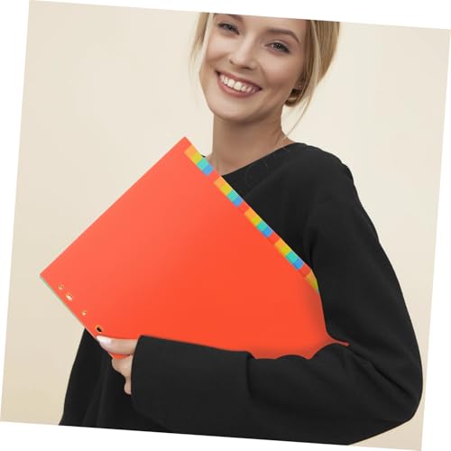 WRITWAA 31 Blatt Teiliges Register Trennblätter aus Robustem Farbige Ordner Schulheft Trenner mit Löchern Leichte Langlebige Dokumententeiler für Büro Schule und Klemmbinder Organisator von WRITWAA