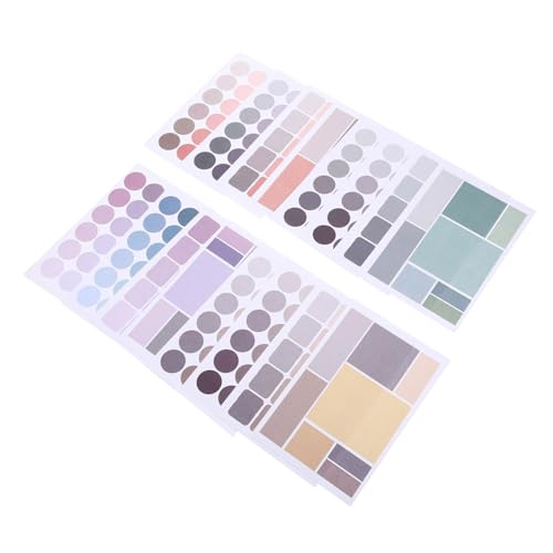 WRITWAA 32 Stück Teiliges Bunte Runde und Quadratische Klebepunkte Selbstklebend Klassifizierungsaufkleber für DIY Büro Kalender und Haushalt Vielseitige Markierungs von WRITWAA