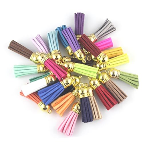 WRITWAA 35 Stück Teiliges Lederquasten mit Silberkappen Bunte Tasseln für DIY Schmuck Schlüsselanhänger und Handyzubehör zum Basteln von Armbändern Halsketten und Zufällige Farbe WRITWAA 35 Stück Teiliges Lederquasten mit Silberkappen Bunte Tasseln für DIY Schmuck Schlüsselanhänger und Handyzubehör zum Basteln von Armbändern Halsketten und Zufällige Farbe von WRITWAA