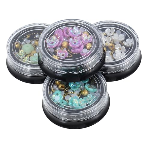WRITWAA 4 Boxen Blüten Charms Diy Nagelkunst Deko Nail Art Studs aus Hochwertigem Harz für Maniküre und Feste Nageldesigns Gestalten WRITWAA 4 Boxen Blüten Charms Diy Nagelkunst Deko Nail Art Studs aus Hochwertigem Harz für Maniküre und Feste Nageldesigns Gestalten von WRITWAA