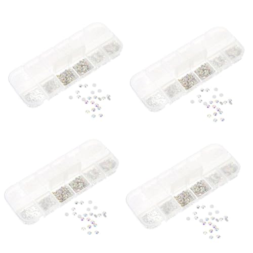 WRITWAA 4 Boxen Maniküre Box mit Flachen Schmucksteinen für Diy Nageldesign Vielseitige Strasssteine für Nagelkunst für Natürliche und Künstliche Nägel WRITWAA 4 Boxen Maniküre Box mit Flachen Schmucksteinen für Diy Nageldesign Vielseitige Strasssteine für Nagelkunst für Natürliche und Künstliche Nägel von WRITWAA