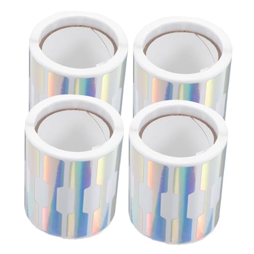 WRITWAA 4 Rollen Selbstklebende Schmuck Preisetiketten Blanko Kraftpapier Aufkleber für Armband Halskette Ohrring Abziehbare Preisschilder für Organisation von WRITWAA