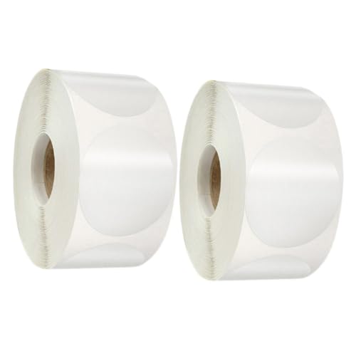 WRITWAA 4 Rollen Transparente Runde Aufkleber Selbstklebende Siegel Etiketten für Geschenkkartons Verpackung Umschlagversiegelung mit Starker Haftung und Klarem Design von WRITWAA