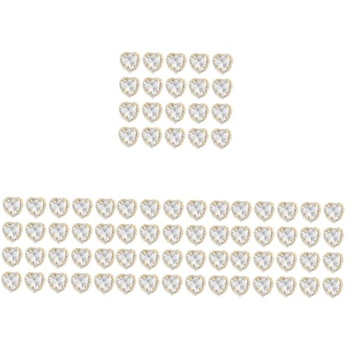 WRITWAA 4 Sätze Diy Zubehör Für Kleidung Schuhe Handy Nail Art Strasssteine Mit Herzform Zum Handnähen Für Projekte Und Dekoration 20 Stück * 4 von WRITWAA