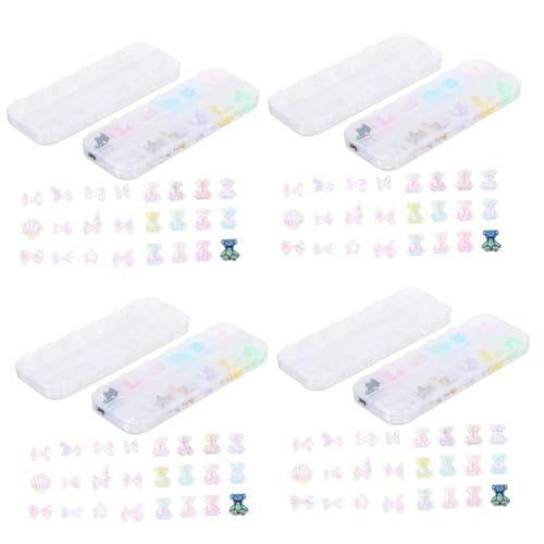 WRITWAA 4 Sätze Nagelcharms Aus Acryl Und Schmetterlinge Dekoration Für Nagelkunst Und Maniküre Für Designs Und Bastelprojekte 120 Stück * 4 von WRITWAA