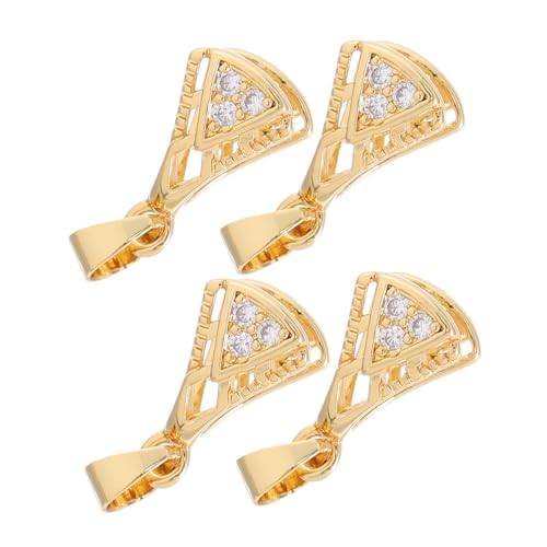 WRITWAA 4 Stück Kupfer Anhänger Clip DIY Schmuck Verbinder mit Nadelverschluss für Halsketten Armbänder Langlebig Stilvoll Vielseitig Einsetzbar für Schmuckherstellung von WRITWAA