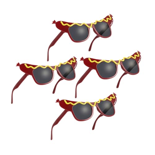 WRITWAA 4 Stück Lustige Hot Dog Brillen Quirky Party Eyewear für Festlichkeiten für Halloween Geburtstagsfeiern und Maskeraden und Leicht für Langanhaltenden Tragekomfort WRITWAA 4 Stück Lustige Hot Dog Brillen Quirky Party Eyewear für Festlichkeiten für Halloween Geburtstagsfeiern und Maskeraden und Leicht für Langanhaltenden Tragekomfort von WRITWAA