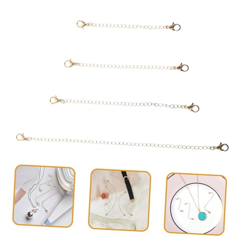WRITWAA 4 Stück Teiliges Halskettenverlängerung mit Karabinerverschluss Schmuckkette Verlängerungsketten für Armbänder und Halsketten DIY Schmuckzubehör in Klassischem Gold WRITWAA 4 Stück Teiliges Halskettenverlängerung mit Karabinerverschluss Schmuckkette Verlängerungsketten für Armbänder und Halsketten DIY Schmuckzubehör in Klassischem Gold von WRITWAA