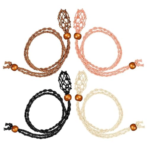 WRITWAA 4 Stück Teiliges Kristallkäfig Halskettenhalter Verstellbar mit Handgeflochtenem Seil und Holzperlen Leerer Steinhalter für DIY Schmuck Komfortabel und Vielseitig für Individuelle WRITWAA 4 Stück Teiliges Kristallkäfig Halskettenhalter Verstellbar mit Handgeflochtenem Seil und Holzperlen Leerer Steinhalter für DIY Schmuck Komfortabel und Vielseitig für Individuelle von WRITWAA