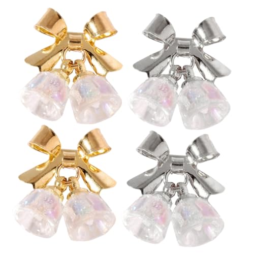 WRITWAA 4 Stück Teiliges Weihnachts Nagel Sticker mit Bow Bell Charms Diy Maniküre Dekorationen Vielseitig für Nägel Handy Notizbücher Festliche Nail Art Accessoires WRITWAA 4 Stück Teiliges Weihnachts Nagel Sticker mit Bow Bell Charms Diy Maniküre Dekorationen Vielseitig für Nägel Handy Notizbücher Festliche Nail Art Accessoires von WRITWAA
