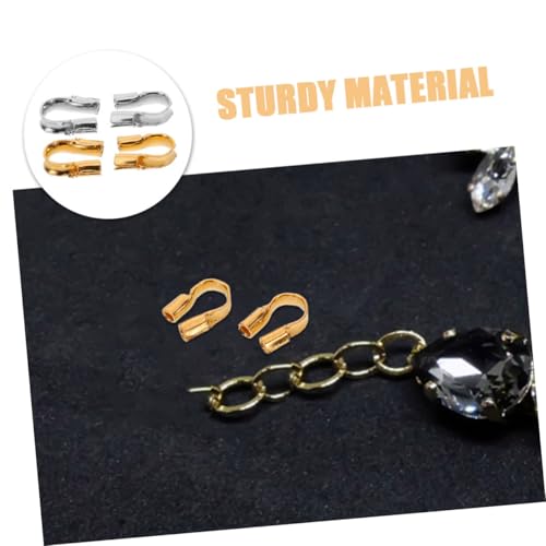 WRITWAA 400 Stück U förmiger Drahtschutz Metall Schmuck Fadenschutzschlaufen in Gold und Silber für DIY Perlen Armbänder Halsketten Basteln Zubehör WRITWAA 400 Stück U förmiger Drahtschutz Metall Schmuck Fadenschutzschlaufen in Gold und Silber für DIY Perlen Armbänder Halsketten Basteln Zubehör von WRITWAA