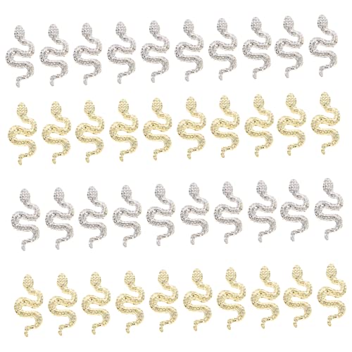 WRITWAA 40Stücke Schlangen Charms DIY Dekorationen Für Maniküre Nageldesign Und Nail Art Projekte Und Partys von WRITWAA