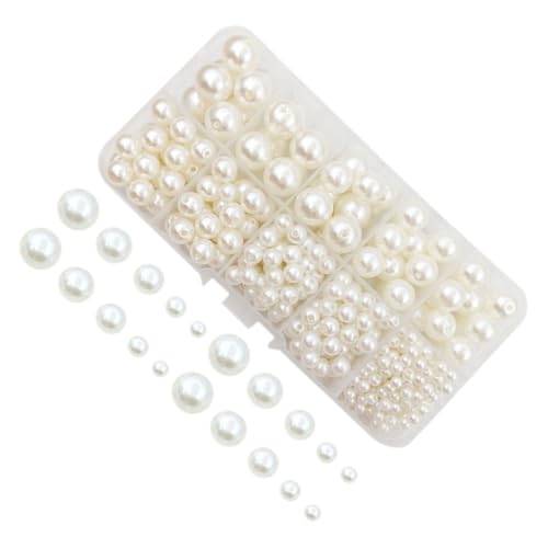 WRITWAA 440 Stück Teiliges Perlen Schmuckherstellung Kleine Weiße DIY perlen mit Glatter Oberfläche für Halsketten Armbänder Ohrringe Bastelperlen für Erwachsene WRITWAA 440 Stück Teiliges Perlen Schmuckherstellung Kleine Weiße DIY perlen mit Glatter Oberfläche für Halsketten Armbänder Ohrringe Bastelperlen für Erwachsene von WRITWAA