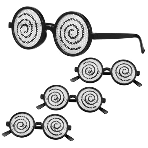 WRITWAA 4Stücke Kreative Partybrille Lustige Sonnenbrillen für Erwachsene Einzigartige Brillen für Fotos Fasching Karneval Rave Partys Leicht von WRITWAA