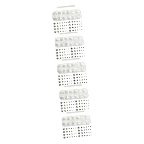WRITWAA 5 Sätze Nagelbohrer Nail Strass-kit Maniküre-strasssteine Flache Strasssteine ​​zum Basteln Kunst Polieren Nagel Edelsteine Wohnung Charms Für Nagelzubehör Uv Nageldekoration Glas von WRITWAA