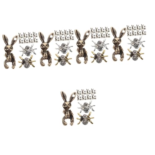 WRITWAA 5 Sätze Schmuck Mit Nageldiamanten Reize Nagel Charms Nagel Charme Nail Decoration Fingernägel Aufkleber Halloween-charme Nagelabziehbilder Selber Machen Metall 30 Stück * 5 von WRITWAA