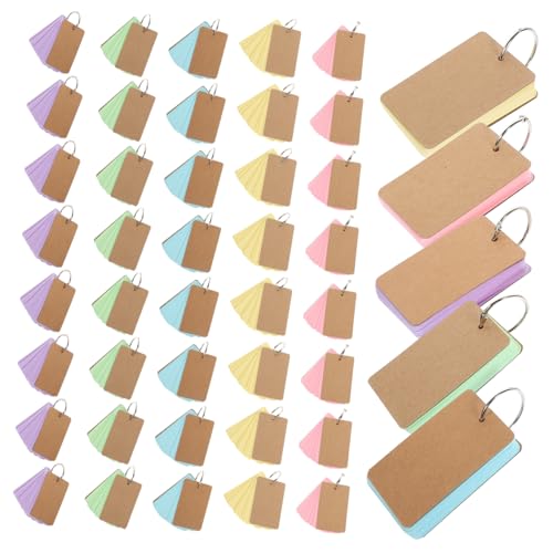 WRITWAA 5 Speicher Flashcards leere Karten Karteikarten zum Lernen Karteikarten Karteikarten leere Memo-Karte Kleine Karteikarten leere Karteikarten Speicherkarten DIY-Karten Kraftkarton von WRITWAA