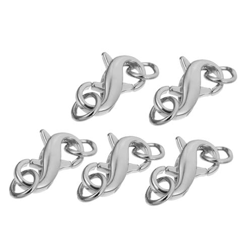 WRITWAA 5 Stück Teiliges Doppelte Metall lobster verschlüsse Silberfarben Umweltfreundlich Leichter Schmuckverbinder für DIY Armband Halskette Zubehör Einfach zu Ersetzen und Vielseitig WRITWAA 5 Stück Teiliges Doppelte Metall lobster verschlüsse Silberfarben Umweltfreundlich Leichter Schmuckverbinder für DIY Armband Halskette Zubehör Einfach zu Ersetzen und Vielseitig von WRITWAA