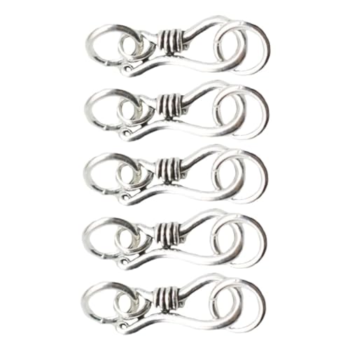 WRITWAA 5 Stück Teiliges S haken Karabinerverschluss aus Silber für Schmuckherstellung Langlebiger Kettenverschluss für Armband und Halskette Geeignet für DIY Schmuckdesign und WRITWAA 5 Stück Teiliges S haken Karabinerverschluss aus Silber für Schmuckherstellung Langlebiger Kettenverschluss für Armband und Halskette Geeignet für DIY Schmuckdesign und von WRITWAA
