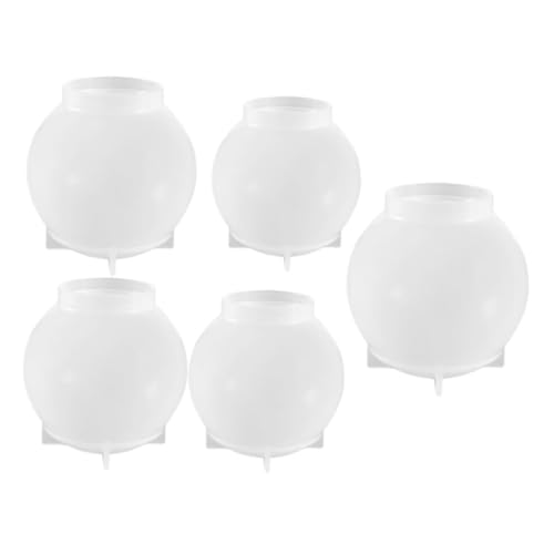 WRITWAA 5 Stück Teiliges Silikon Gießformen Kugelform Langlebig Leicht Entformbar für DIY Kristallkugel Schmuck und Handwerk Einfach zu Reinigen Bastelform für Kreative Projekte von WRITWAA