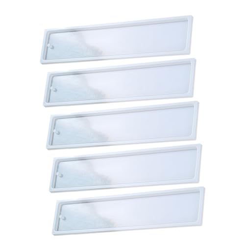 WRITWAA 5 Stück Teiliges Transparentes Silikon lesezeichen formset Flexibel Langlebig Wiederverwendbar für DIY Epoxidharz Schmuck Schlüsselanhänger Basteln Geschenkideen von WRITWAA
