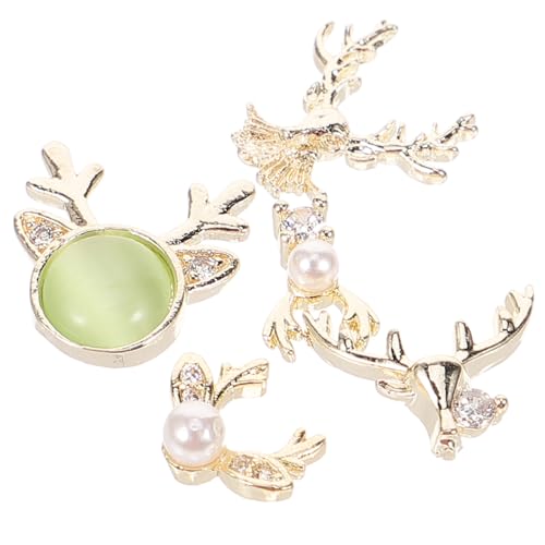 WRITWAA 5 Stück Weihnachtliche Nail Charms Teiliges Nagelkunst Dekorationen für Damen Maniküre Zubehör mit Rentier und Schneeflocken Motiven für Weihnachten und Festliche Anlässe WRITWAA 5 Stück Weihnachtliche Nail Charms Teiliges Nagelkunst Dekorationen für Damen Maniküre Zubehör mit Rentier und Schneeflocken Motiven für Weihnachten und Festliche Anlässe von WRITWAA