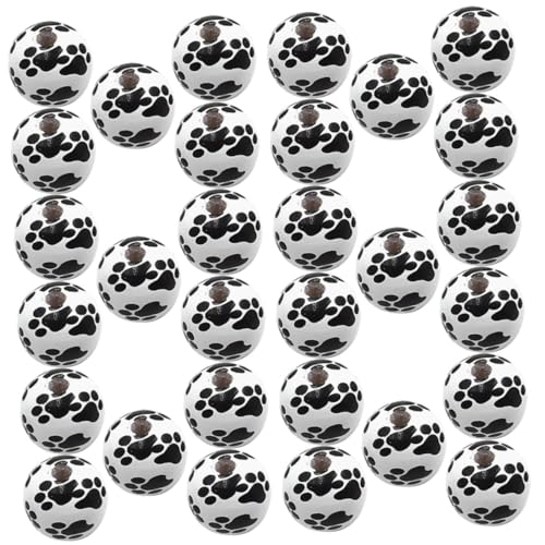 WRITWAA 50 Stück Bunte Holzperlen mit Pfotenmuster Rund Langlebig für DIY Schmuckherstellung Armbänder Halsketten Dekoration und Bastelprojekte mit Vielseitig Einsetzbar WRITWAA 50 Stück Bunte Holzperlen mit Pfotenmuster Rund Langlebig für DIY Schmuckherstellung Armbänder Halsketten Dekoration und Bastelprojekte mit Vielseitig Einsetzbar von WRITWAA