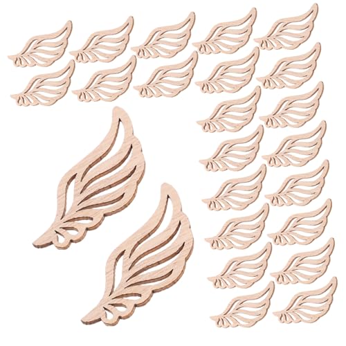 WRITWAA 50 Stück Engelsholzflügel aus Naturbelassenem Holz Robust für DIY Bastelprojekte Weihnachtsbaumdeko Vielseitig für Heim Schule Atelier Geeignet WRITWAA 50 Stück Engelsholzflügel aus Naturbelassenem Holz Robust für DIY Bastelprojekte Weihnachtsbaumdeko Vielseitig für Heim Schule Atelier Geeignet von WRITWAA