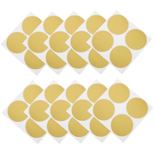 WRITWAA 50 Stück Goldene Runde Scratch Off Aufkleber DIY Rubbel etiketten für Geburtstag Hochzeit Gender Reveal Partytüten Selbstklebend Einfach Anzuwenden von WRITWAA