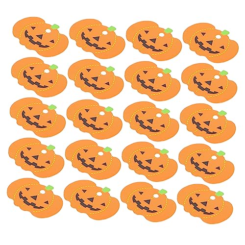 WRITWAA 50 Stück Halloween Kürbis Anhänger Tags Papier Dekoration für Diy Projekte Geschenkanhänger Weihnachtsbaum Dekoration Einfach zu Verwenden Vorgebohrte für Aufhängen von WRITWAA