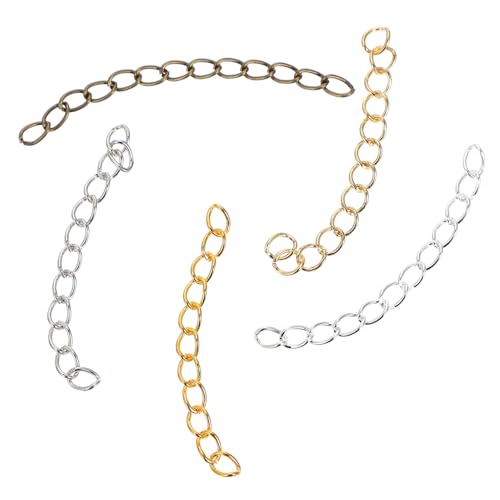 WRITWAA 500 Stück Edelstahl Schmuckverlängerungsketten Verstellbar für Armbänder und Halsketten DIY Zubehör in Silber Gold Bronze Goldton und Rhodiumfarben WRITWAA 500 Stück Edelstahl Schmuckverlängerungsketten Verstellbar für Armbänder und Halsketten DIY Zubehör in Silber Gold Bronze Goldton und Rhodiumfarben von WRITWAA
