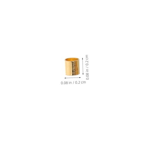 WRITWAA 500 Stück Kupfer Quetschperlen für Schmuckherstellung Langlebige Crimp Endkappen für Armbänder Ohrschmuck Halsketten Sichere Fixierung DIY Zubehör in Gold von WRITWAA